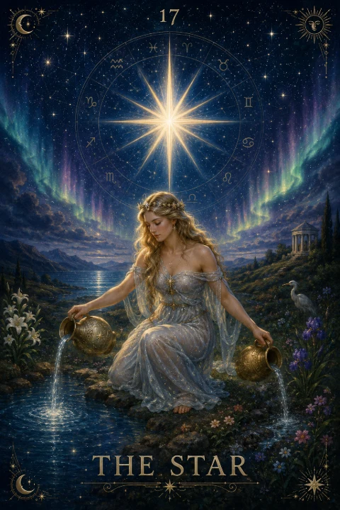 The Star from the Veilrise Arcana tarot deck